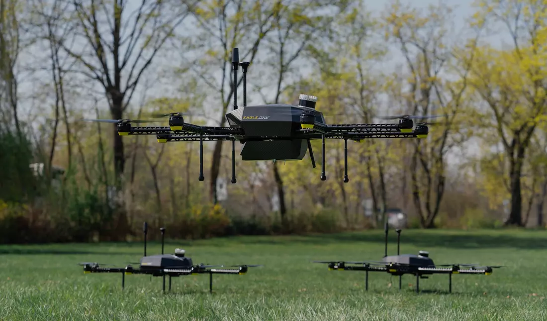 Vzlet dronu EAGLE.ONE
