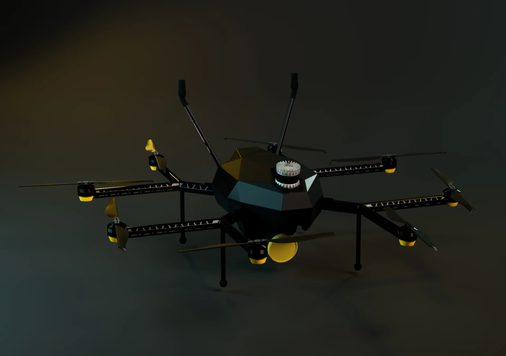 EAGLE.ONE interceptor drone carrying the net gun